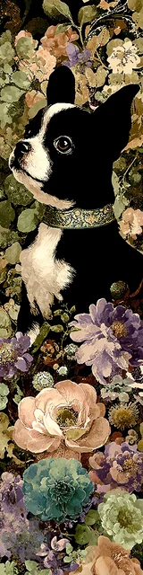 Free printable dog bookmark featuring terrier side view